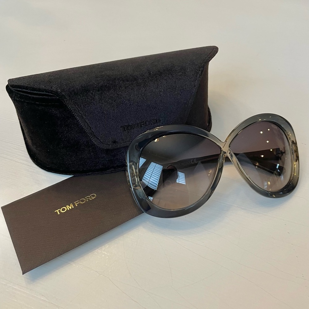 Tom Ford Margot Sunglasses Transparent Frame Gradient Lens FT226 20B 63-5 130